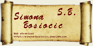 Simona Bosiočić vizit kartica